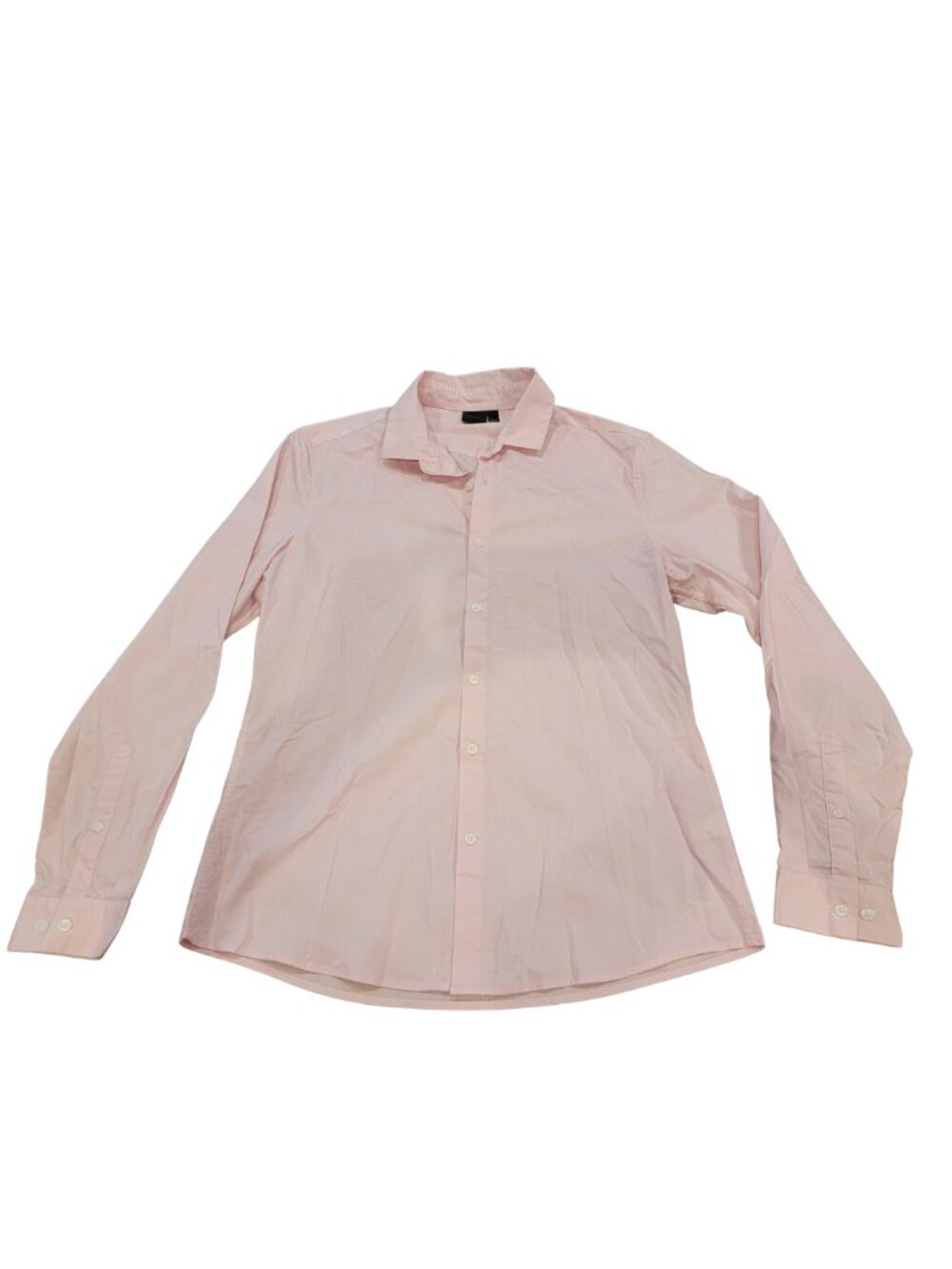 ASOS Long Sleeve Button Down Cotton Blend Pink Dress Shirt